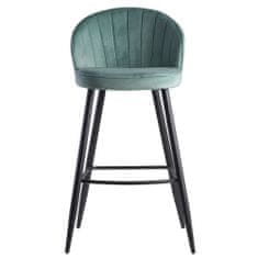 Bruxxi Barová stolička Seina, zamat, svetlo zelená