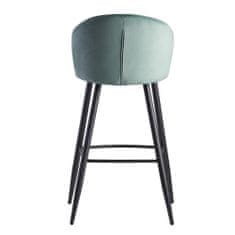 Bruxxi Barová stolička Seina, zamat, svetlo zelená