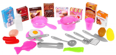 iMex Toys Veľká detská kuchynka s tečúcou vodou a chladničkou fialová