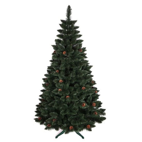 ROY Umelý vianočný stromček borovica klasická so šiškami De Lux 120 cm