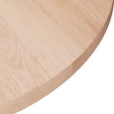 Vidaxl Okrúhla stolová doska Ø30x1,5 cm neošetrený dubový masív