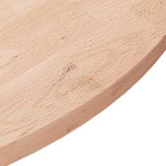 Vidaxl Okrúhla stolová doska Ø80x2,5 cm neošetrený dubový masív