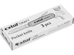 Extol Craft Nôž vreckový zatváracie 3dílný nerez, 85mm