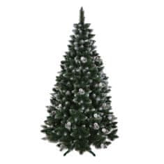 ROY Umelý vianočný stromček borovica strieborná so šiškami De Lux 250 cm