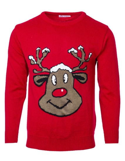 Wayfarer Vianočný sveter so sobom Reindeer červený