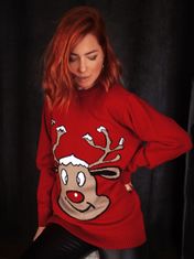 Wayfarer Vianočný sveter so sobom Reindeer červený S
