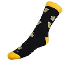 Ponožky Prines mi pivo - 43-46 - čierna, žltá