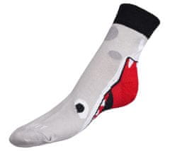 Ponožky Žralok 2 - 43-46 - šedá, červená