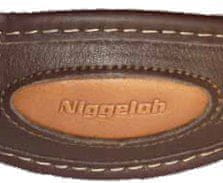 Niggeloh Kožený farbiarsky obojok so zvrtlíkom Premium 30 - 40 cm hnedá