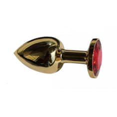 Sensual  Análny kolík kovový s kryštálom Gold Edition