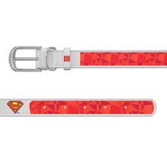 WAUDOG Kožený obojok Superman DC COMICS biely 18-24 cm, širka: 9 mm biela