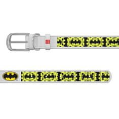 WAUDOG Kožený obojok Batman DC COMICS biely 18-24 cm, širka: 9 mm biela