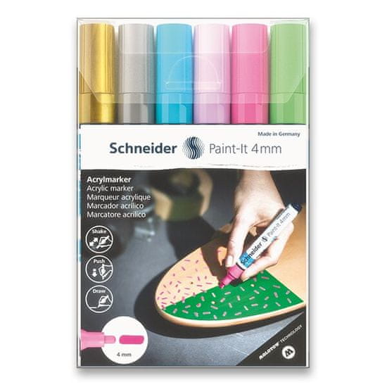 Schneider Akrylový popisovač Paint-It 320 súprava V2, 6 farieb