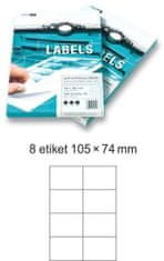 Smart LINE Samolepiace etikety 100 listov ( 8 etikiet 105 x 74 mm)
