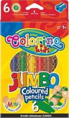 Colorino Pastelky okrúhle Jumbo s strúhadlom 6 farieb