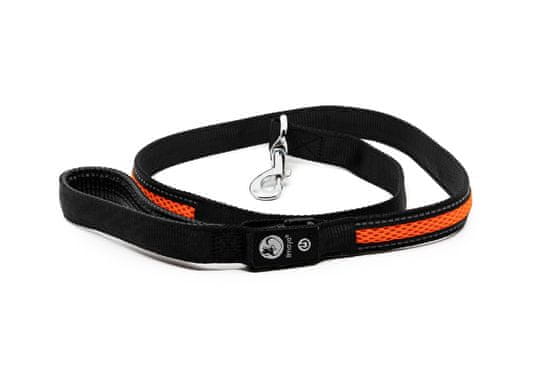 limaya LED svietiaca vodítko pre psov Black 3D - Orange strip