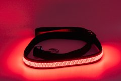 limaya LED svietiaca vodítko pre psov Black 3D - Red strip
