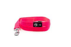 limaya LED svietiace vodítko pre psov reflexné Pink