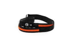 limaya LED svietiaca vodítko pre psov Black 3D - Orange strip