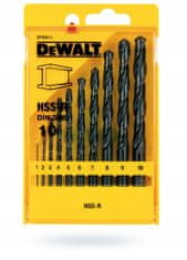 DeWalt 10-dielna súprava vrtákov do kovu HSS-R DT5911