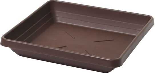 Plastia miska štvorhranná Lotos - čokoládová 16x16