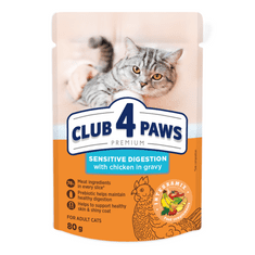 Club4Paws Premium Kapsičky pre mačky s citlivým trávením 24x80g (1.92kg)
