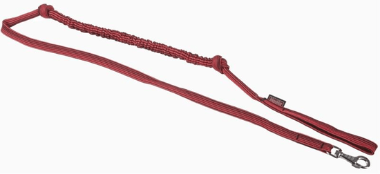MANMAT Vodítko nylon pletené s amortizérom - červené Reklama Reklama 230 cm