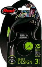 Flexi Black Design XS lanko 3 m zelené 8 kg