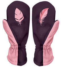 WAMU dívčí softshellové rukavice Sova fialová 1