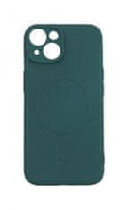 TopQ Kryt iPhone 14 s MagSafe tmavo zelený 85030