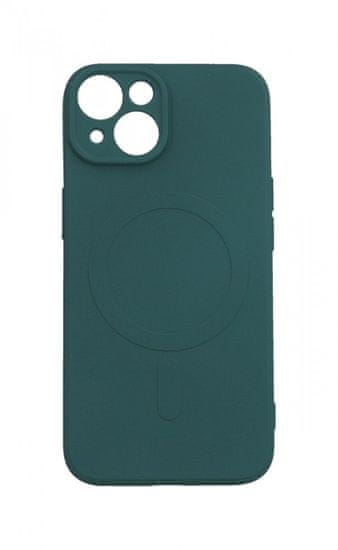 TopQ Kryt iPhone 14 s MagSafe tmavo zelený 85030