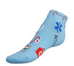Ponožky nízke Zdravotníctvo - 35-38 - modrá, červená