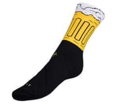 Ponožky Pivo 3 - 43-46 - čierna, žltá