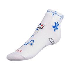 Ponožky nízke Zdravotníctvo - 39-42 - biela, modrá