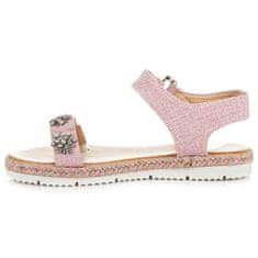 PS Ružové sandále na suchý zips - 3071-20P Veľkosť 41