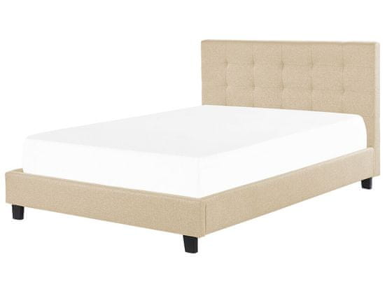 Beliani Čalúnená posteľ 180 x 200 cm béžová LA ROCHELLE