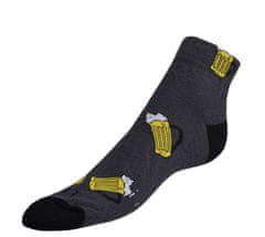 Ponožky nízke Pivo 13 - 35-38 - čierna, žltá, biela