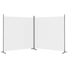 2-panelový paraván biely 348x180 cm látkový