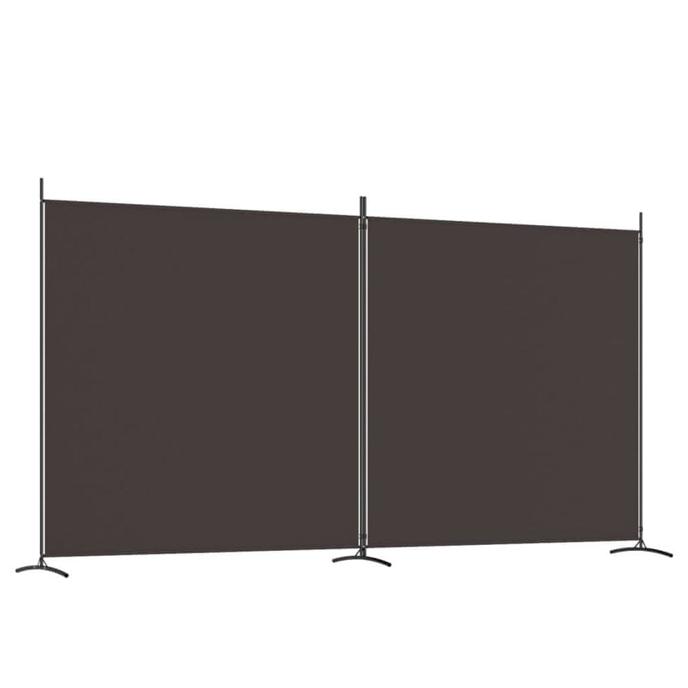 Vidaxl 2-panelový paraván hnedý 348x180 cm látkový