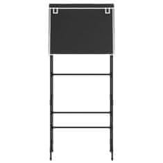 Vidaxl 2-poschodový úložný regál nad práčku čierny 71x29,5x170,5 cm