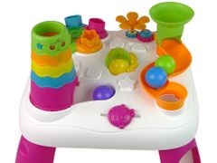 Lean-toys Interaktívny vzdelávací stolový triedič loptičiek Slide Pink