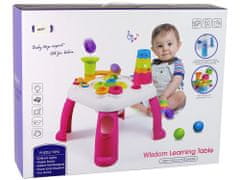Lean-toys Interaktívny vzdelávací stolový triedič loptičiek Slide Pink