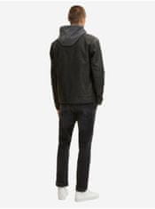 Tom Tailor Čierna pánska koženková bunda s mikinovou vložkou Tom Tailor XL