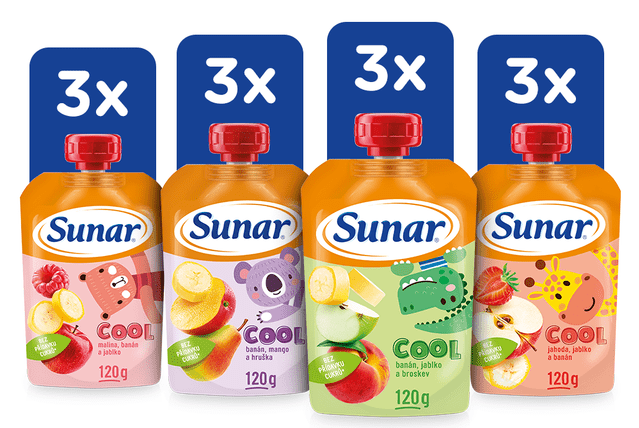 Sunar Cool ovocná kapsička mix príchutí III 12 x 120 g