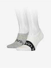 Calvin Klein Sada dvoch párov pánskych ponožiek v šedej a bielej farbe Calvin Klein 43-46