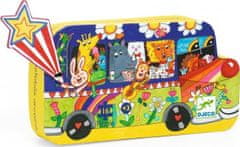 Djeco Puzzle Dúhový autobus 16 dielikov