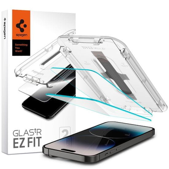 Spigen Ochranné Tvrdené Sklo Glas.Tr ”Ez Fit” 2-Pack iPhone 14 Pro Max Clear