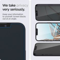 Spigen Anti-Spy Ochranné Tvrdené Sklo Glas.Tr ”Ez Fit” 2-Pack iPhone 13 Pro Max / 14 Plus Privacy