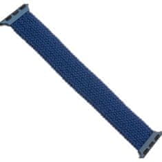 FIXED prevlékací nylonový řemínek Apple Watch 42/44/45mm L modrý, FIXENST-434-L-BL