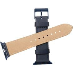 FIXED Leather Strap kožený řemínek pre Apple Watch 42/44/45mm modrý, FIXLST-434-BL